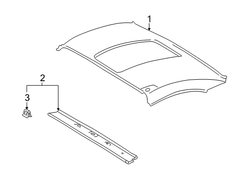 2000 Toyota MR2 Spyder Interior Trim - Removable Top Diagram