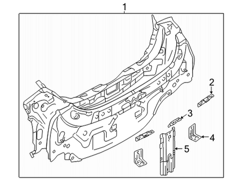 2020 Toyota Yaris Rear Body Diagram 1 - Thumbnail