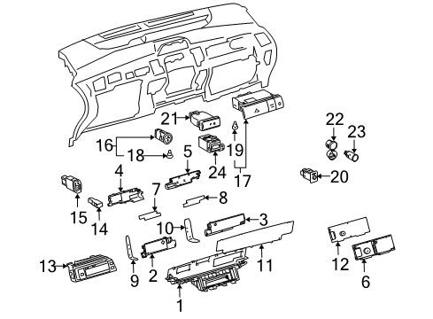 2004 Toyota Prius Plate, Meter Circuit Diagram for 83861-47100