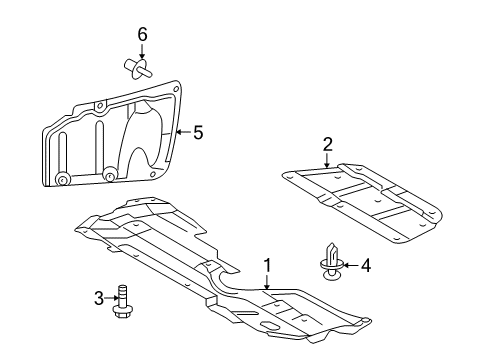 2010 Scion xB Splash Shields Diagram