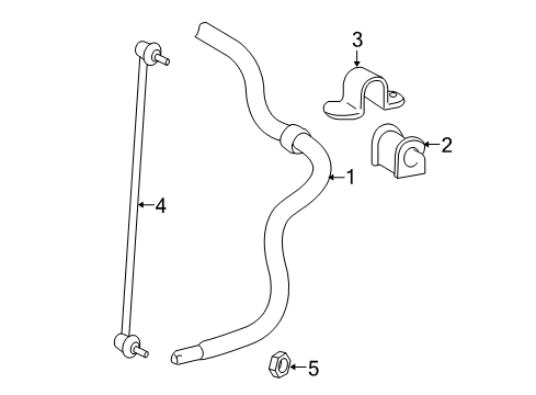 2017 Toyota Yaris Stabilizer Bar & Components - Front Diagram