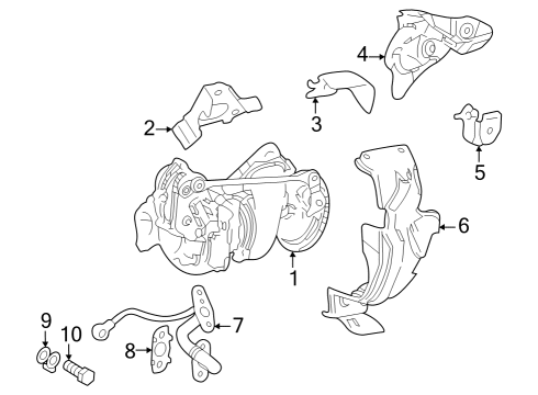 2023 Toyota Sequoia Gasket, Turbine OUTL Diagram for 17279-0W040