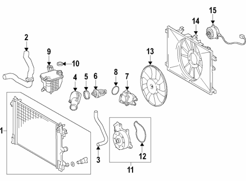 2019 Toyota C-HR Motor, Cooling Fan Diagram for 16363-37220