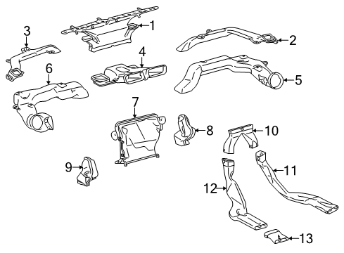 2015 Toyota Prius C Ducts Diagram