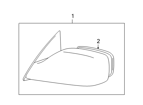 2010 Toyota Avalon Outside Rear View Driver Side Mirror Assembly Diagram for 87940-AC082-D0