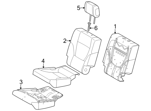 2024 Toyota Sequoia PAD, RR SEAT BACK, L Diagram for 71652-0C280