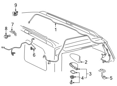 2020 Toyota Sequoia Cord Sub-Assembly, ANTEN Diagram for 86101-0C350