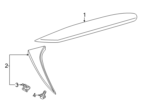 2021 Toyota Corolla Rear Spoiler Diagram 1 - Thumbnail