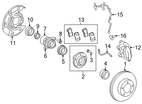 2014 Toyota Tundra ACTUATOR Assembly, Brake Diagram for 44050-0C510