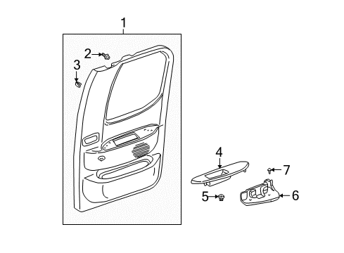 2006 Toyota Tundra Interior Trim - Rear Door Diagram 1 - Thumbnail