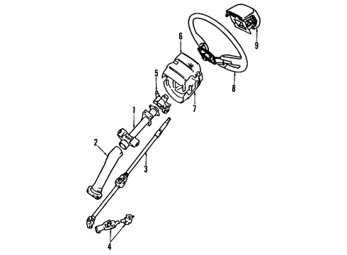 1987 Toyota Van Shaft Assy, Steering Main Diagram for 45210-28040