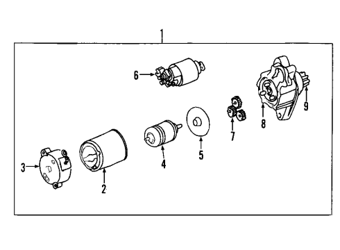 2010 Toyota Yaris Starter Diagram for 28100-21063