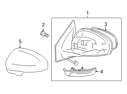 2015 Scion iQ Outside Mirrors Diagram