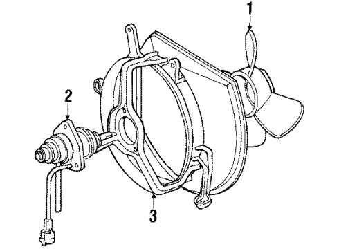 1984 Toyota Tercel Cooling System, Radiator, Water Pump, Cooling Fan Diagram 1 - Thumbnail