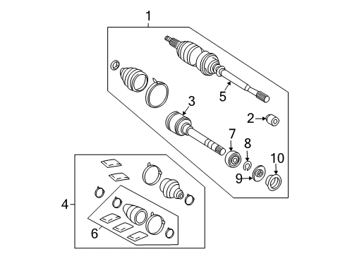 2006 Toyota Solara Drive Axles - Front Diagram 2 - Thumbnail