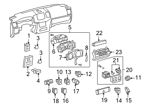 2008 Toyota Land Cruiser Switch Assy, Outer Mirror Diagram for 84870-60110-C0