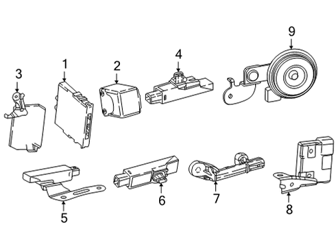 2019 Toyota Mirai Keyless Entry Components Diagram