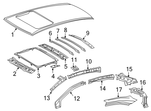 2022 Toyota Corolla Roof & Components Diagram 3 - Thumbnail