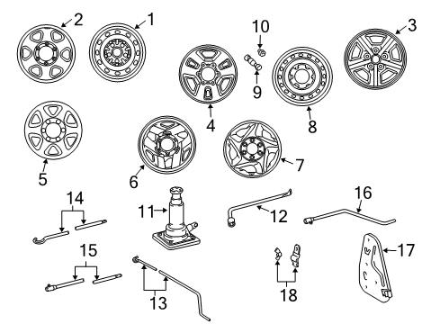 2004 Toyota Tacoma Wheels Diagram