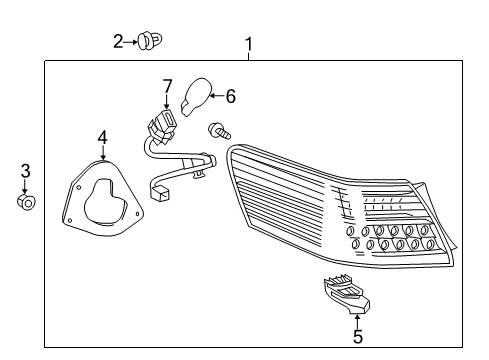 2011 Toyota Camry Lamp Assembly, Rear Combination Diagram for 81560-06340