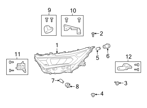 2023 Toyota RAV4 Headlamp Components Diagram 4 - Thumbnail