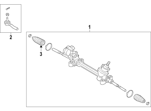 2022 Toyota Avalon Steering Column & Wheel, Steering Gear & Linkage Diagram 3 - Thumbnail