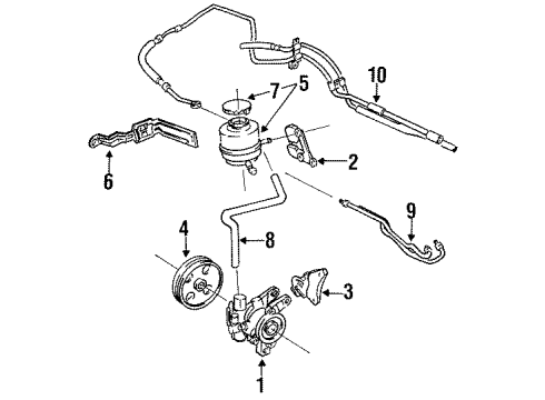 1996 Toyota Tercel Pump Assembly, L/PULLEY Diagram for 44320-16250