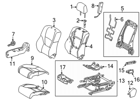 2024 Toyota Tundra Passenger Seat Components Diagram 1 - Thumbnail