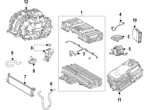 2021 Toyota Sienna Hybrid Components, Battery, Blower Motor, Cooling System Diagram