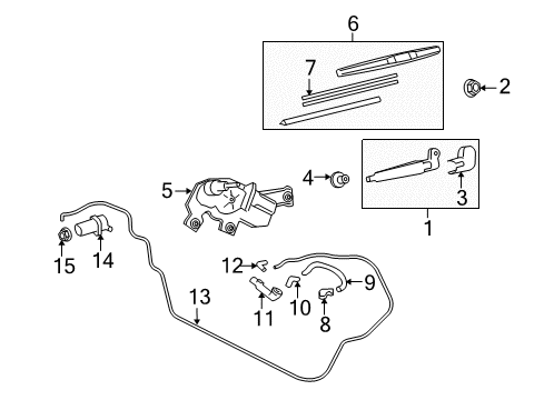 2008 Scion xD Wiper & Washer Components Diagram 1 - Thumbnail