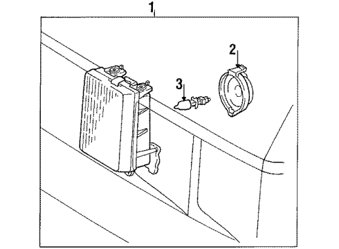 1985 Toyota Van Lamp Assembly, Fog Diagram for 81220-28010