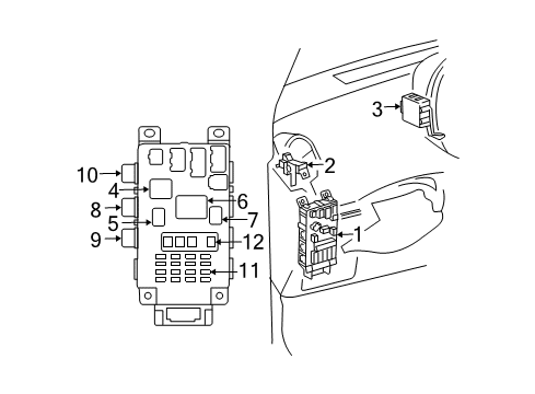 2005 Scion xA Blower Motor & Fan Diagram