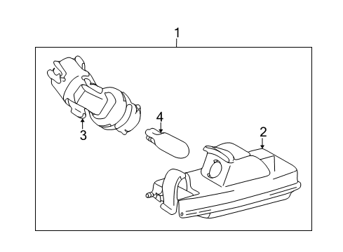 2000 Toyota Echo Bulbs Diagram 2 - Thumbnail