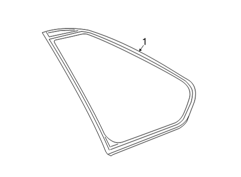 2023 Toyota Corolla Cross Glass & Hardware - Quarter Panel Diagram