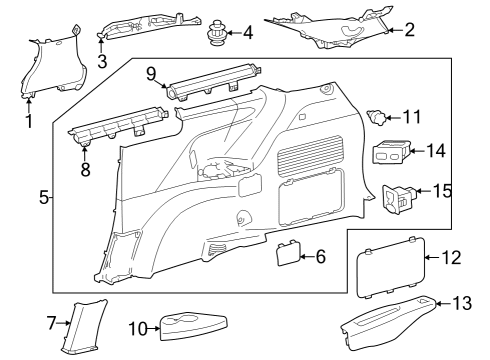 2021 Toyota Sienna Interior Trim - Side Panel Diagram 3 - Thumbnail