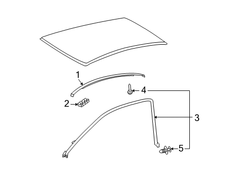 2004 Toyota Solara Exterior Trim - Roof Diagram 2 - Thumbnail