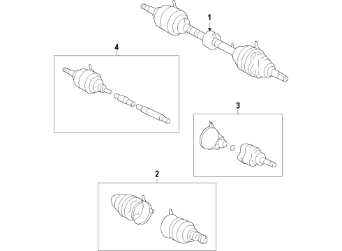 2014 Toyota Yaris Shaft Assembly, Front Drive, Right Diagram for 43410-0D471