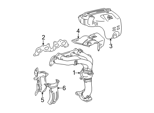 2000 Toyota Solara Exhaust Manifold Diagram 3 - Thumbnail