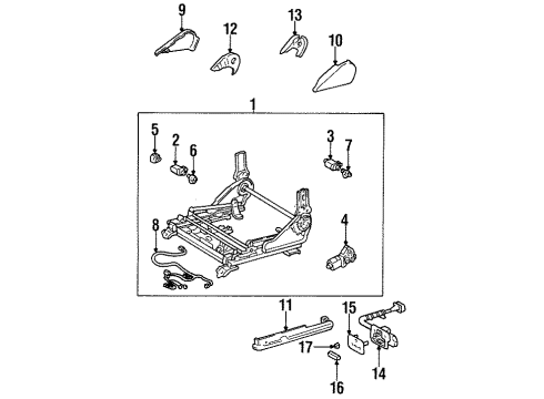 1997 Toyota Avalon Tracks & Components Diagram 3 - Thumbnail