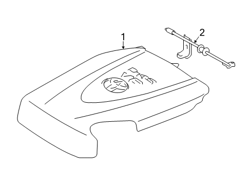 2022 Toyota Tacoma Engine Appearance Cover Diagram