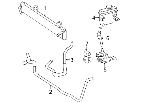 2008 Toyota Camry Inverter Cooling Components Diagram