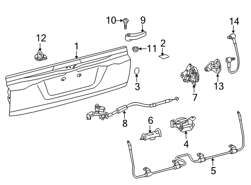 2019 Toyota Land Cruiser Tail Gate Diagram