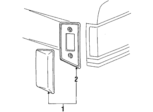 1986 Toyota Celica Rear Lamps - Side Marker Lamps Diagram 1 - Thumbnail