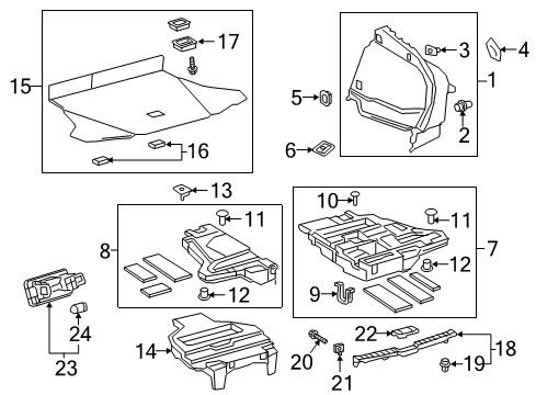 2022 Toyota Prius AWD-e Interior Trim - Rear Body Diagram 2 - Thumbnail