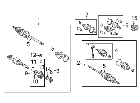 2005 Toyota Celica Drive Axles - Front Diagram 2 - Thumbnail