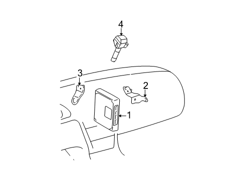 2001 Toyota Avalon Ecm Ecu Engine Control Module Diagram for 89661-07321