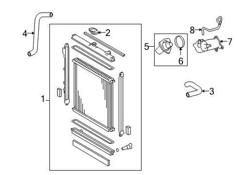 2009 Toyota Tundra Radiator & Components, Cooling Fan Diagram 2 - Thumbnail