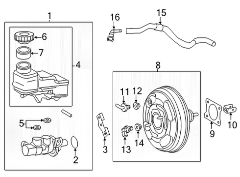 2023 Toyota Corolla Cross Connector, Vacuum Hose Diagram for 44777-12010