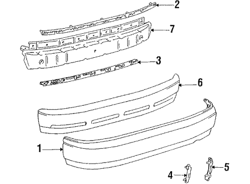 1989 Toyota Celica Rear Bumper Diagram 3 - Thumbnail