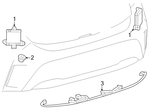 2023 Toyota GR Corolla Electrical Components - Rear Bumper Diagram